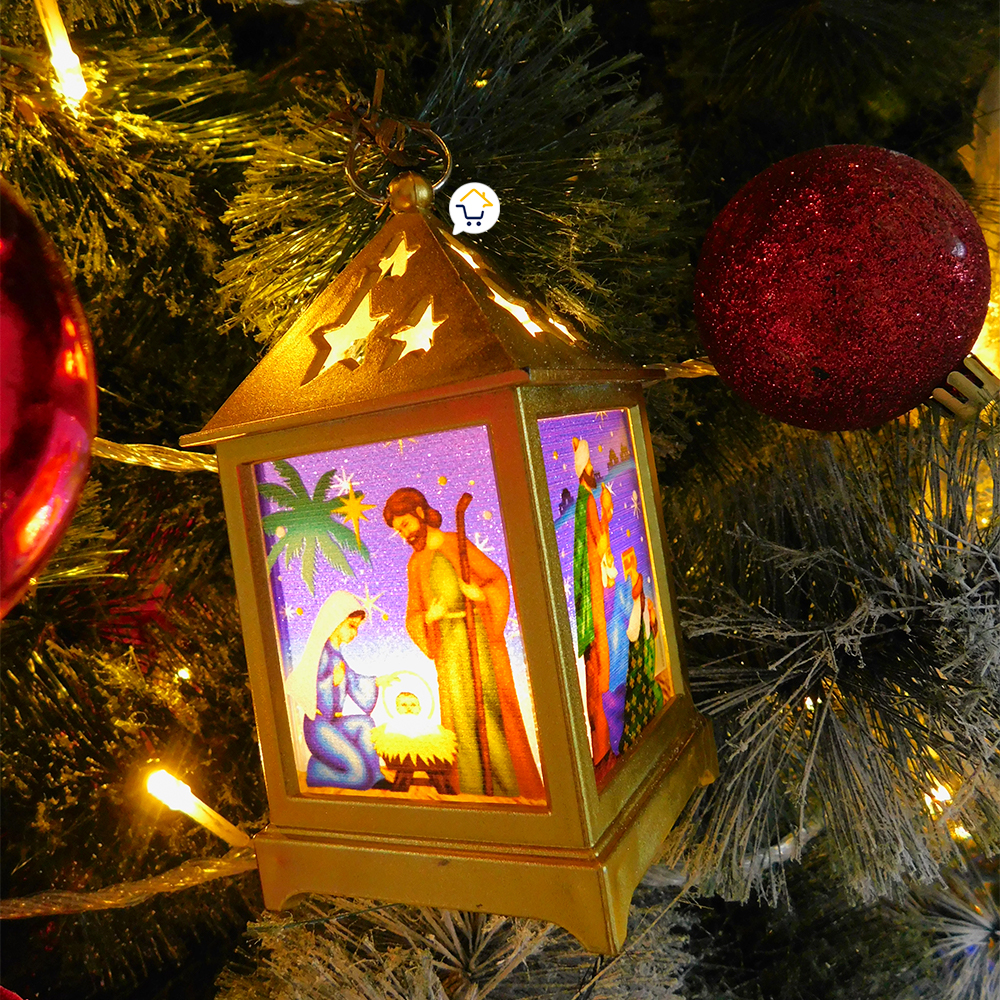 Miniatura 6 de Pesebre Farol Cuadrado Vela ZF045D